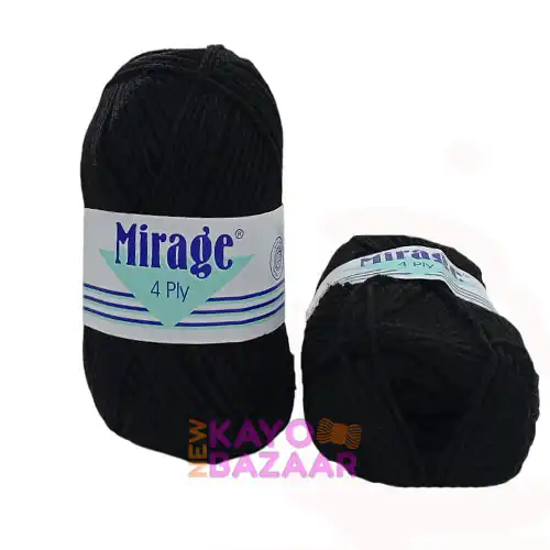 Mirage 4 ply 017 black