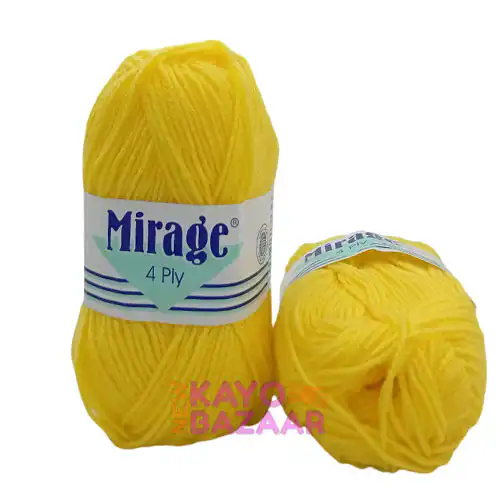 Mirage 4 ply 138 bright yellow