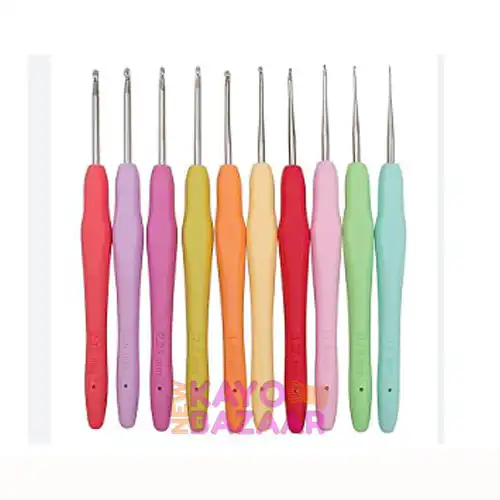 10pc small rubber crochet hook set 54-3