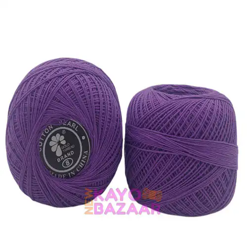 Cotton pearl no 8 purple