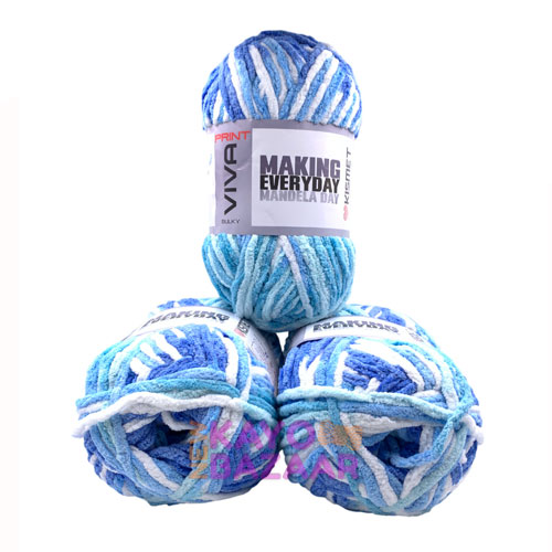 67 Blankets viva print P13 Blue Raspberry